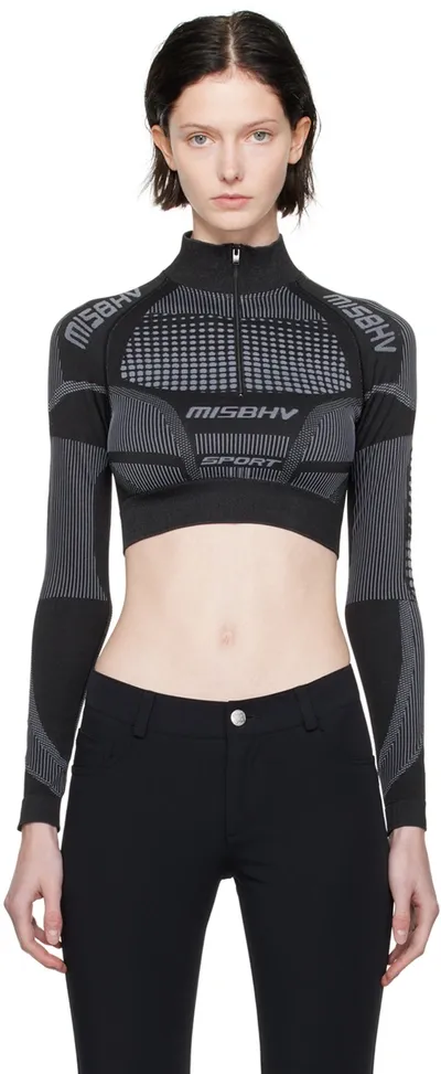 Misbhv Croped Long-sleeve Top In Black