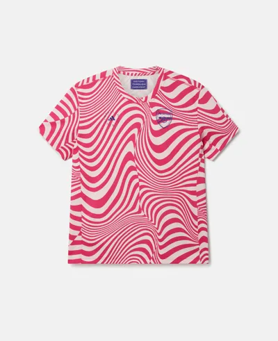 Stella Mccartney Adidas By  × Arsenal Optic Swirl Print Oversized T-shirt