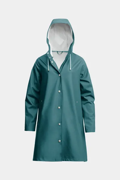 Stutterheim Mosebacke Lightweight Raincoat In Petrol Blue