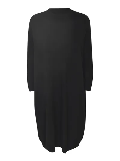 Oyuna Round Neck Oversized Dress In Black