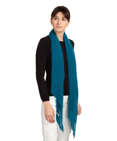 Pin1876 By Botto Giuseppe Cashmere Scarf In Blue