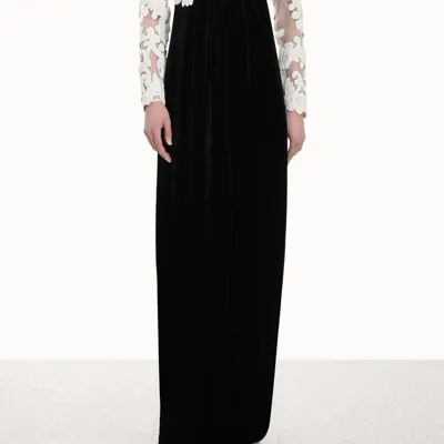 Zimmermann Sensory Lace And Velvet Gown In Black