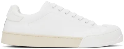 Marni Leather Low Sneakers In White