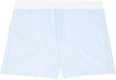 Ami Alexandre Mattiussi Blue & White Ami De Cœur Boxers In White/blue 104 Vichy