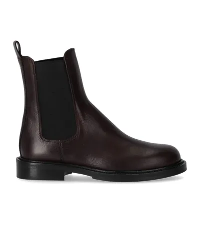 Guglielmo Rotta Peg Burgundy Chelsea Boot In Red