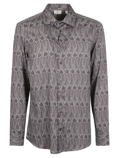 Etro Paisley-print Shirt In Grey