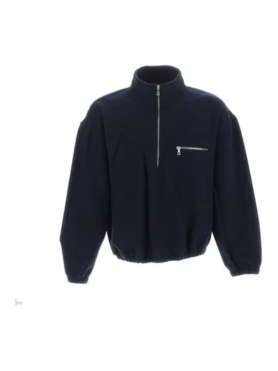 Rier High-neck Zip-up Jacket In Navy