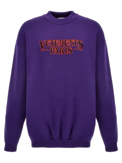 Vetements Paris Sweater Sweatshirt Purple