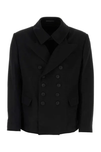 Yohji Yamamoto Jackets And Vests In Black