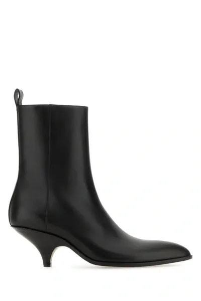 Bally 65mm Pointed-tip Leather Boots In Black