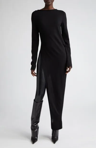 Rick Owens Long Drape Top In Black