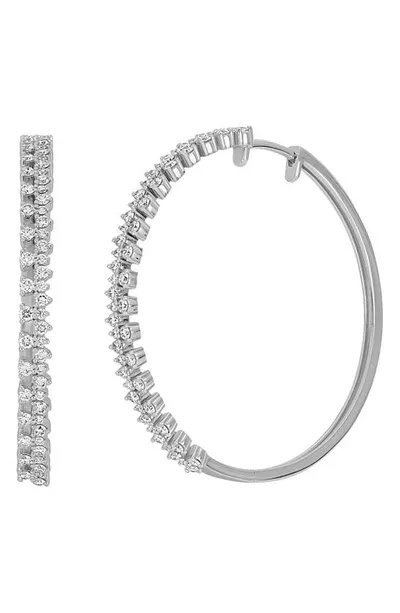 Bony Levy Liora Diamond Hoop Earrings In 18k White Gold