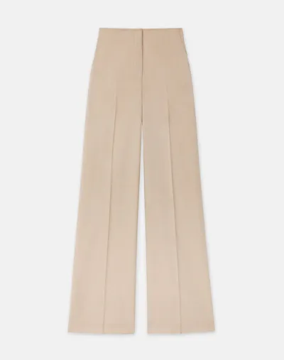 Lafayette 148 Camel Hair Thames Wide Leg Pant In Beige