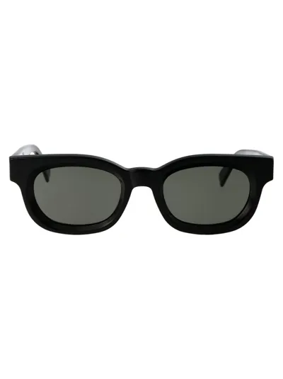 Retrosuperfuture Rectangle Frame Sunglasses In Black