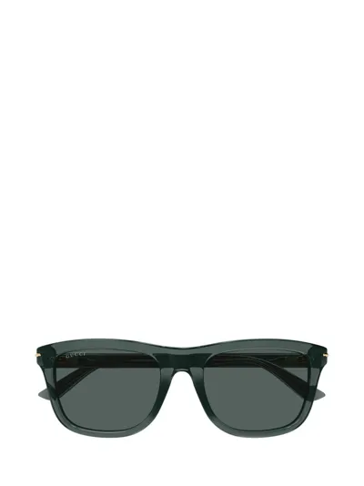 Gucci Eyewear Rectangular Frame Sunglasses In Green