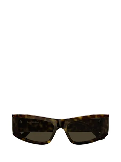 Balenciaga Eyewear Rectangular Frame Sunglasses In Brown