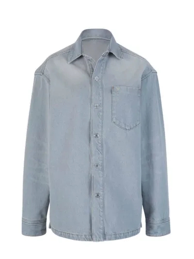 Ami Alexandre Mattiussi Ami Paris Buttoned Denim Jacket In Grey