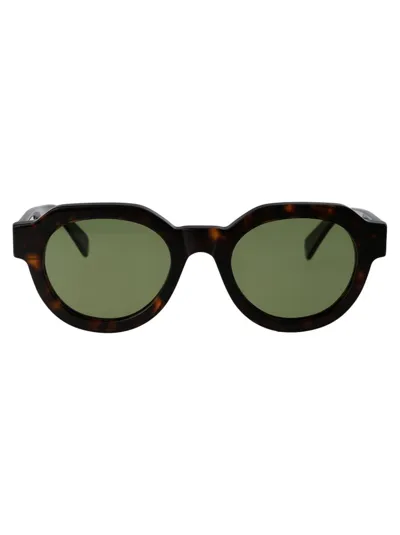 Retrosuperfuture Vostro Round Frame Sunglasses In Brown