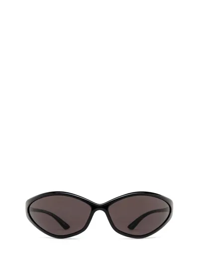 Balenciaga Eyewear 90s Oval Frame Sunglasses In Black