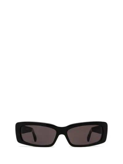 Balenciaga Eyewear Oversize Rectangle Frame Sunglasses In Black