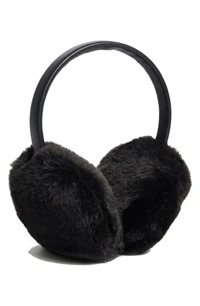 Apparis Esme Faux-fur Ear Muffs In Noir