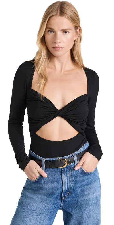 Reformation Aero Knit Top In Black