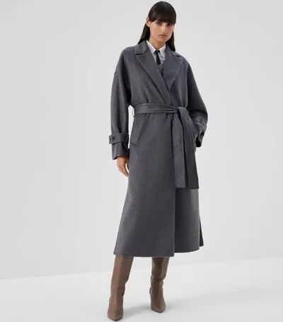 Brunello Cucinelli Cashmere Maxi Coat In Grey