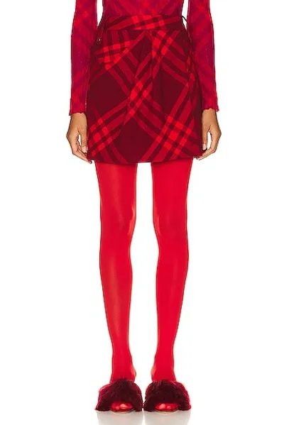 Burberry Plaid Pleated Mini Skirt In Ripple Check