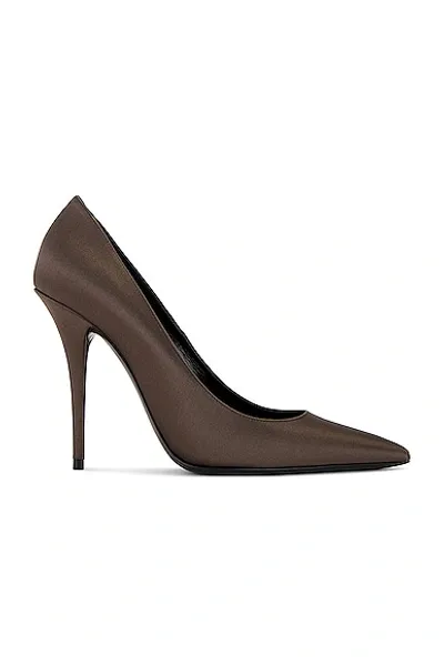 Saint Laurent Instinct Pump In Roast Brown