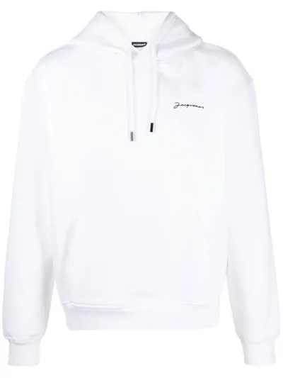 Jacquemus Embroidered Logo Sweatshirt In White