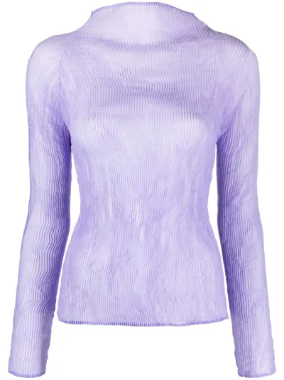 Issey Miyake Purple Twist 1 Turtleneck