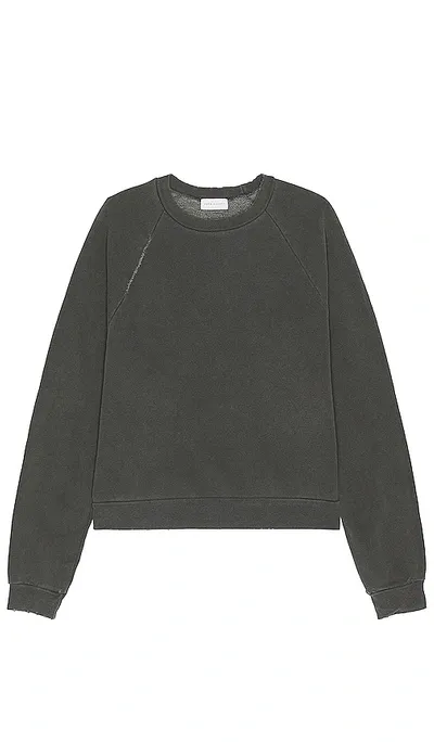 John Elliott Men's Folsom Cropped Raglan Sweatshirt In Gray