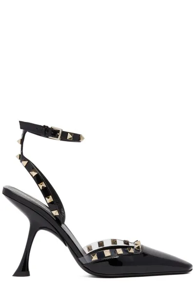 Valentino Garavani Rockstud Pointed Toe Pumps In Black