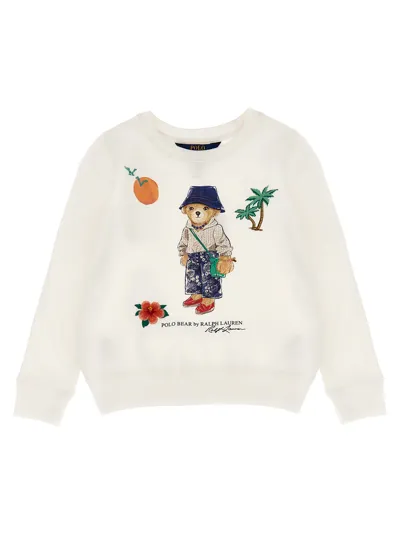 Polo Ralph Lauren Kids' Polo Bear Cotton-blend Sweatshirt In White