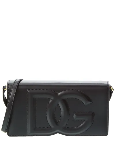 Dolce & Gabbana Dg Logo Leather Phone Bag In Multicolor