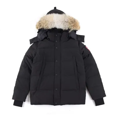 Pre-owned Canada Goose Men's Women's Shiny Down Jacket Winter Warm With Hooded Black