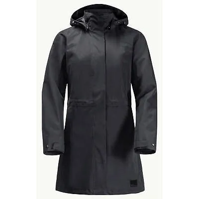 Pre-owned Jack Wolfskin Ottawa Coat Damen Schwarz Wintermantel Regenjacke 1107244_6000