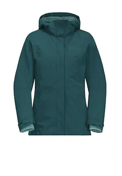 Pre-owned Jack Wolfskin Luntal 3in1 Jacket Women Sea Green Gr. L Damen Jacke