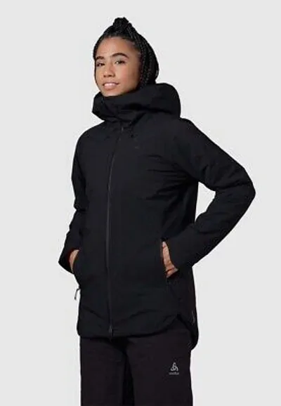 Pre-owned Odlo Damen Wasserdichte Ascent S-thermic Jacke 528821 Schwarz