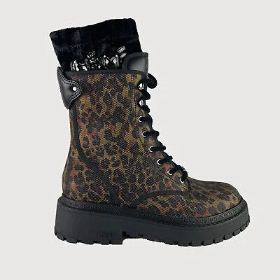 Pre-owned Liujo Damen Schuh Boot Rumi 05 Leopard Gr. 36 - 41 Neu