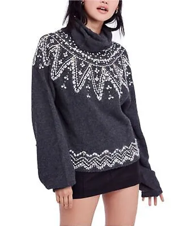 Pre-owned Free People Damen Schatz Pullover Sweatshirt, Grau, Xs