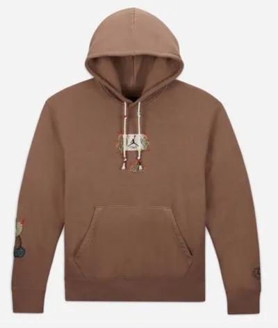 Pre-owned Jordan X Travis Scott Hoodie Brown