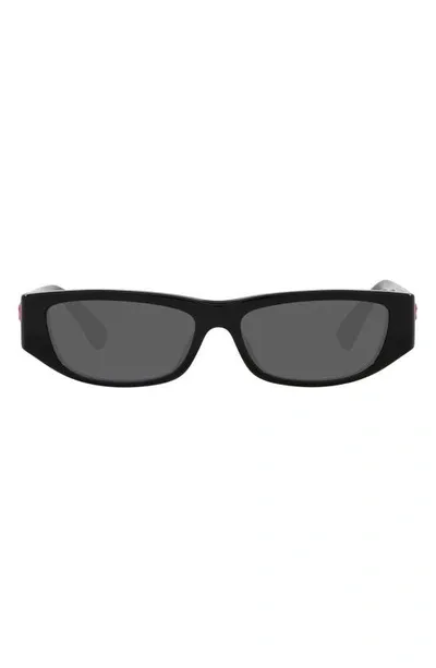 Versace Kids' 50mm Rectangular Sunglasses In Black