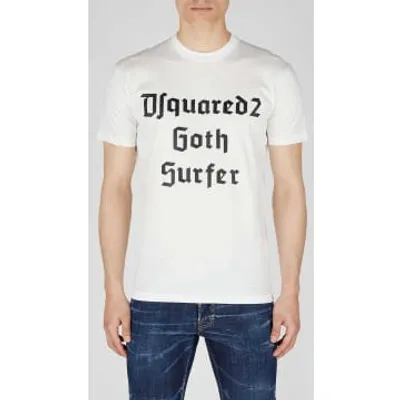 Dsquared2 Goth Surfer Short-sleeve T-shirt In White