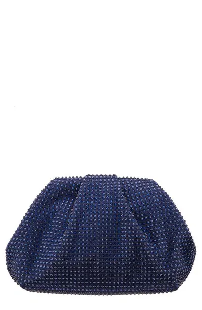 Nina Crystal Frame Satchel In Navy Multi