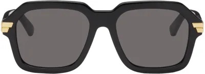 Bottega Veneta Black Square Sunglasses In Black-black-grey