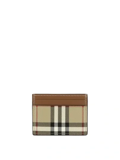 Burberry Sandon Card Holder In Beige