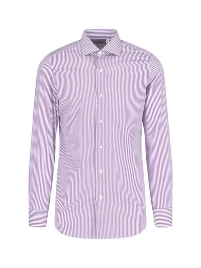 Finamore 'milano' Shirt In Violet