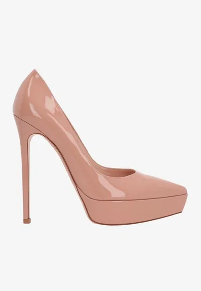 Gianvito Rossi 130mm Patent-leather Platform Pumps In Pink