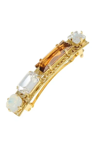 L Erickson Caspio Crystal Barrette In Multi